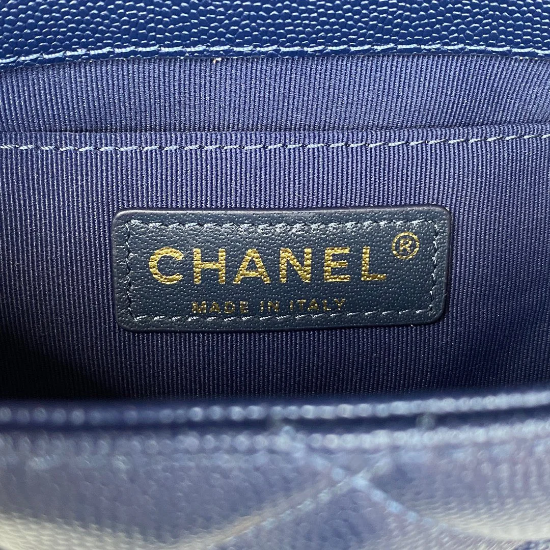 Chanel Mini Flap Bag With Top Handle Gold Hardware Navy Blue For Women, Women&rsquo;s Handbags, Shoulder Bags 7.9in/20cm AS2431 B08846 NJ532