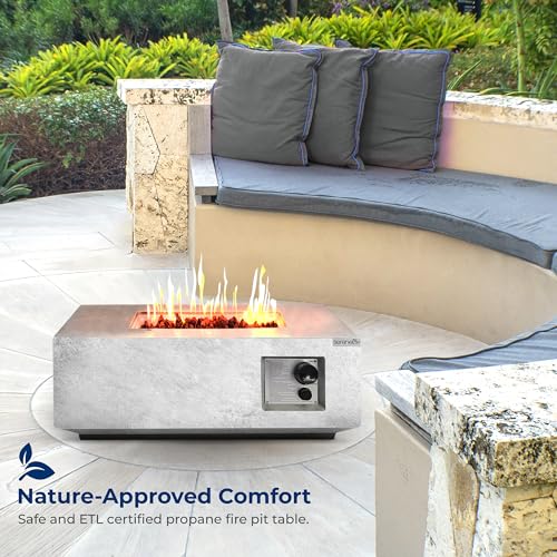 Outdoor Propane Fire Pit Table - CSA/ETL Certified Safe 50