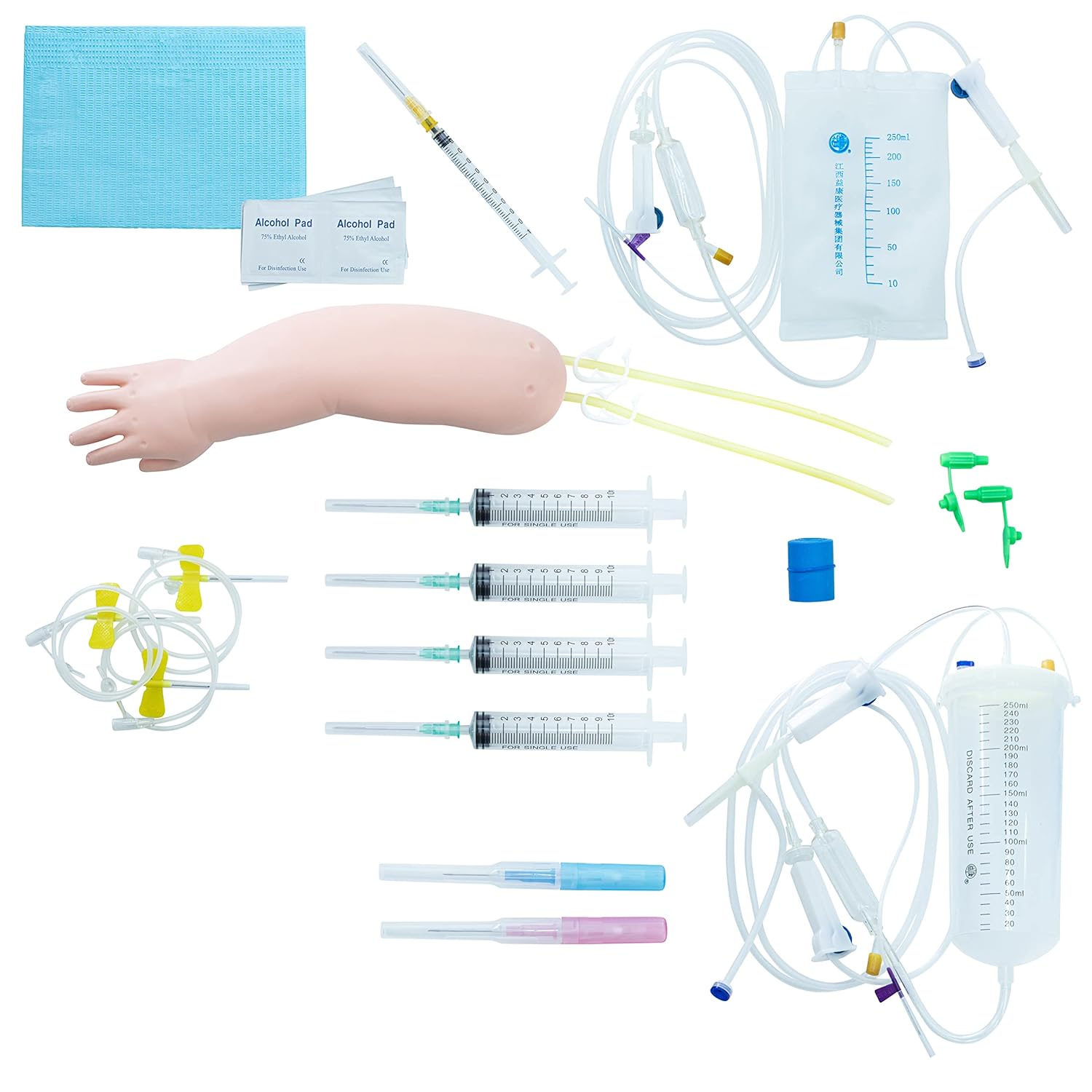 Pediatric IV and Phlebotomy Practice Kit by The Apprentice Doctor. Practice and Perfect Critical Medical Skills Before Working on Real People. (Dark