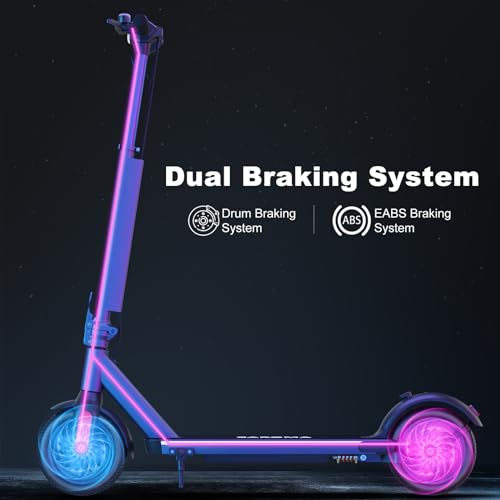 Caroma Electric Scooter, 350W/500W/750W Powerful Motor, 20/25/30 Miles Long Range, 20/25 Mph Top Speed, 9" Solid Tires