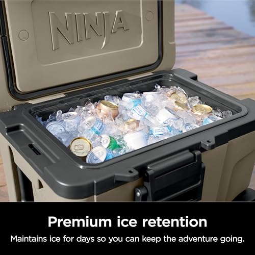 Ninja FrostVault 45qt Wheeled Cooler with Dry Zone, Integrated Fridge-Temp Dry Storage Drawer, Premium Heavy-Duty Insulated Cooler