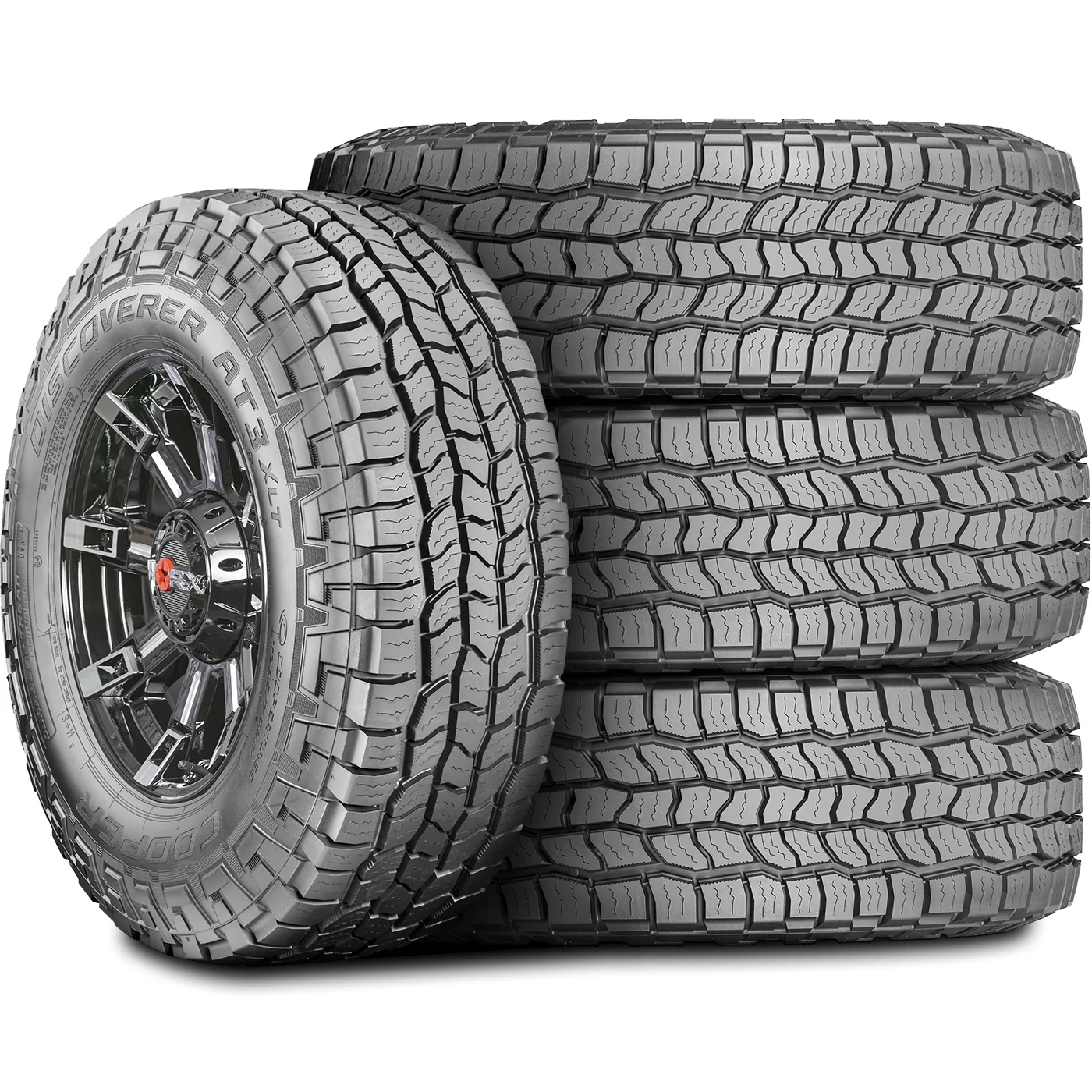 Set of 4 (FOUR) Cooper Discoverer AT3 XLT LT 285/55R20 Load E (10 Ply) A/T All Terrain Tires