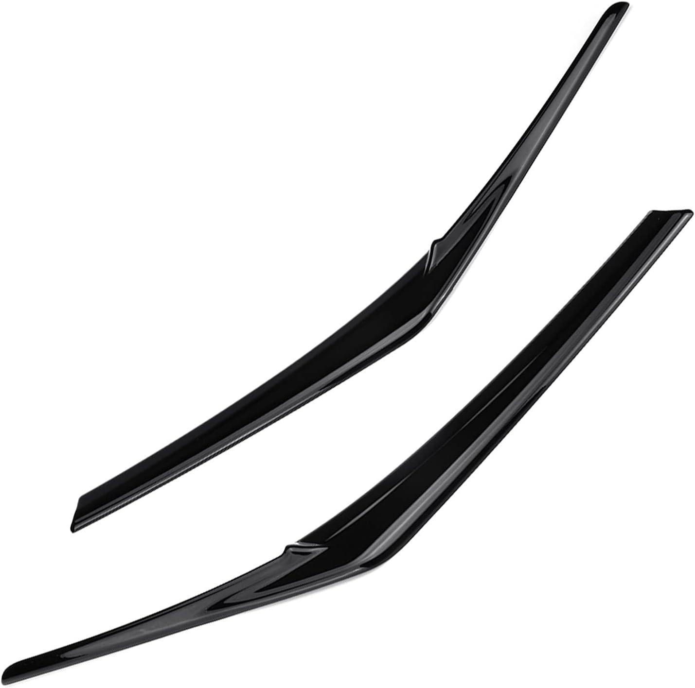 Gloss Black Headlight Eyelid Cover Eyebrows Front Lamp Eyelids Trim Stickers Compatible with 2018-2021 Toyota Camry