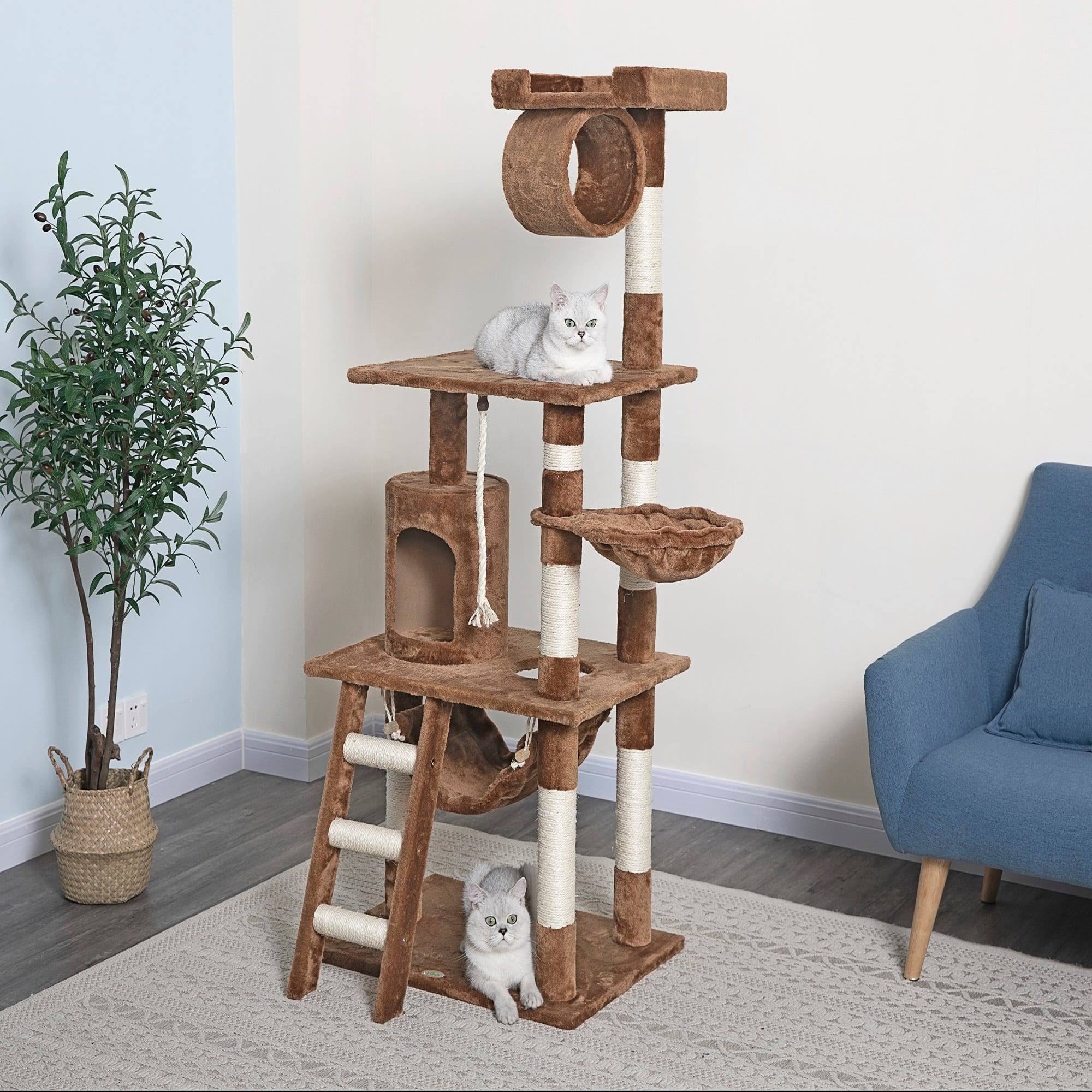Go Pet Club Cat Tree Condo Furniture, Brown, 62x22
