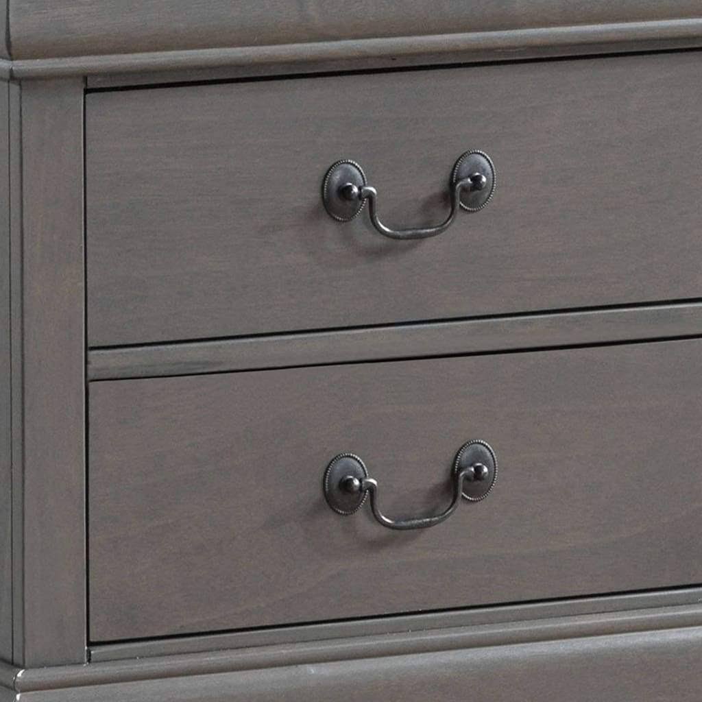 Furniture of America Louis Philippe III Gray Night Stand