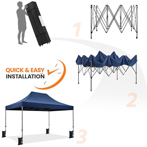 Yaheetech Heavy Duty Pop Up Canopy Tent, 10x20 Commercial Instant Shelter Tent for Wedding, Parties, Adjustable Outdoor Canopy with Wheeled Carry Bag