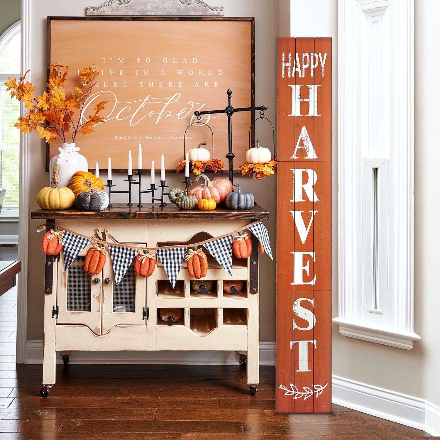 Outdoor Welcome Sign for Front Porch Decor, Interchangeable Seasonal Icons Vertical Welcome Sign, Modern Farmhouse Decor for The Home