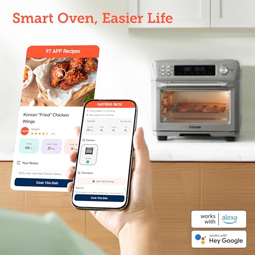COSORI Smart 12-in-1 Air Fryer Toaster Oven Combo, Airfryer Convection Oven Countertop, Bake, Roast, Reheat, Broiler, Dehydrate