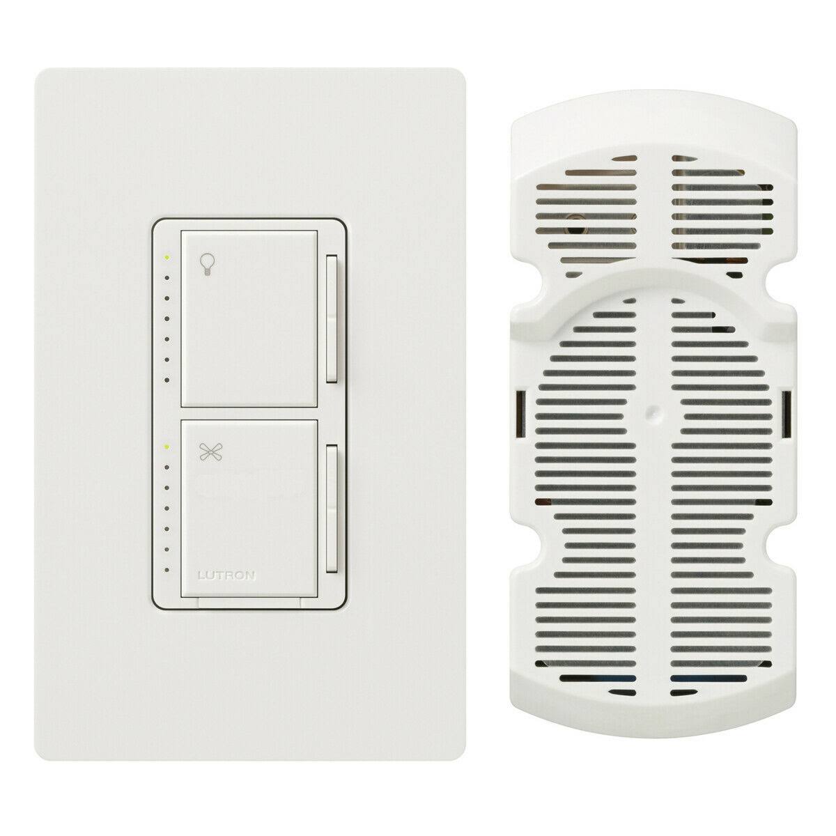 Lutron MA-LFQHW-WH Maestro Fan Control and Dimmer Kit, White