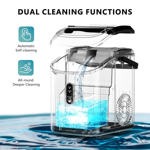 Euhomy Nugget Ice Maker Machine with Handle, 33Lbs/24H Portable Ice Maker.
