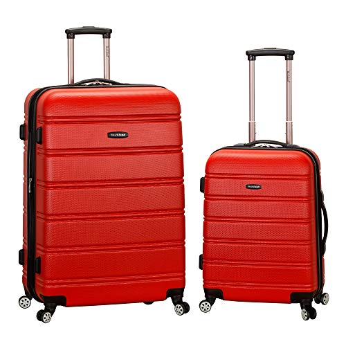 Rockland Melbourne Hardside Expandable Luggage with Spinner Wheels, 2TONEBLUE, 2 Piece (20/28)