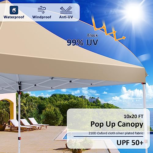 10x10 Pop Up Canopy Tent with 4 Sidewalls and Mesh Windows 2.0