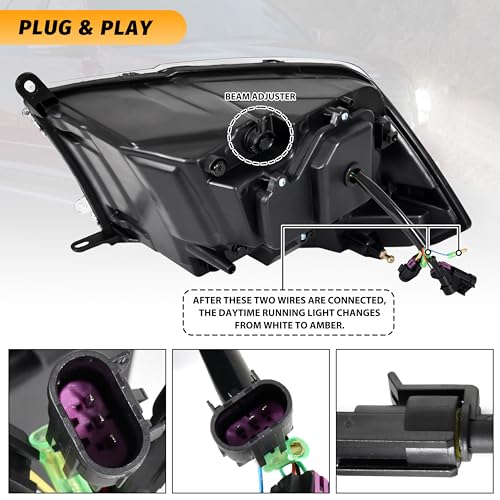 Full LED Projector Headlights Set for 2009-2018 Dodge Ram 1500