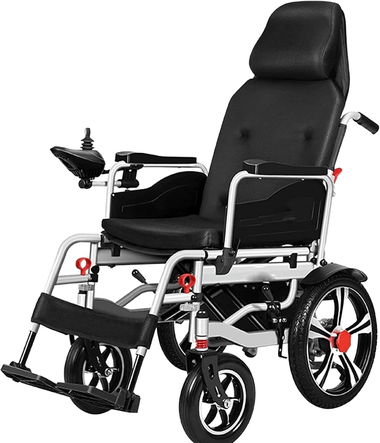 All Terrain Heavy Duty Powerful Dual Motor Foldable Electric Wheelchair Motorized Power Wheelchairs. Supports Up to 330 Lbs