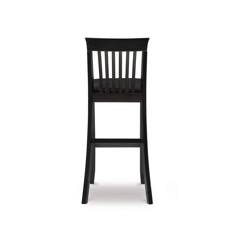 Linon Piedmont Black Slat Back Bar Stool