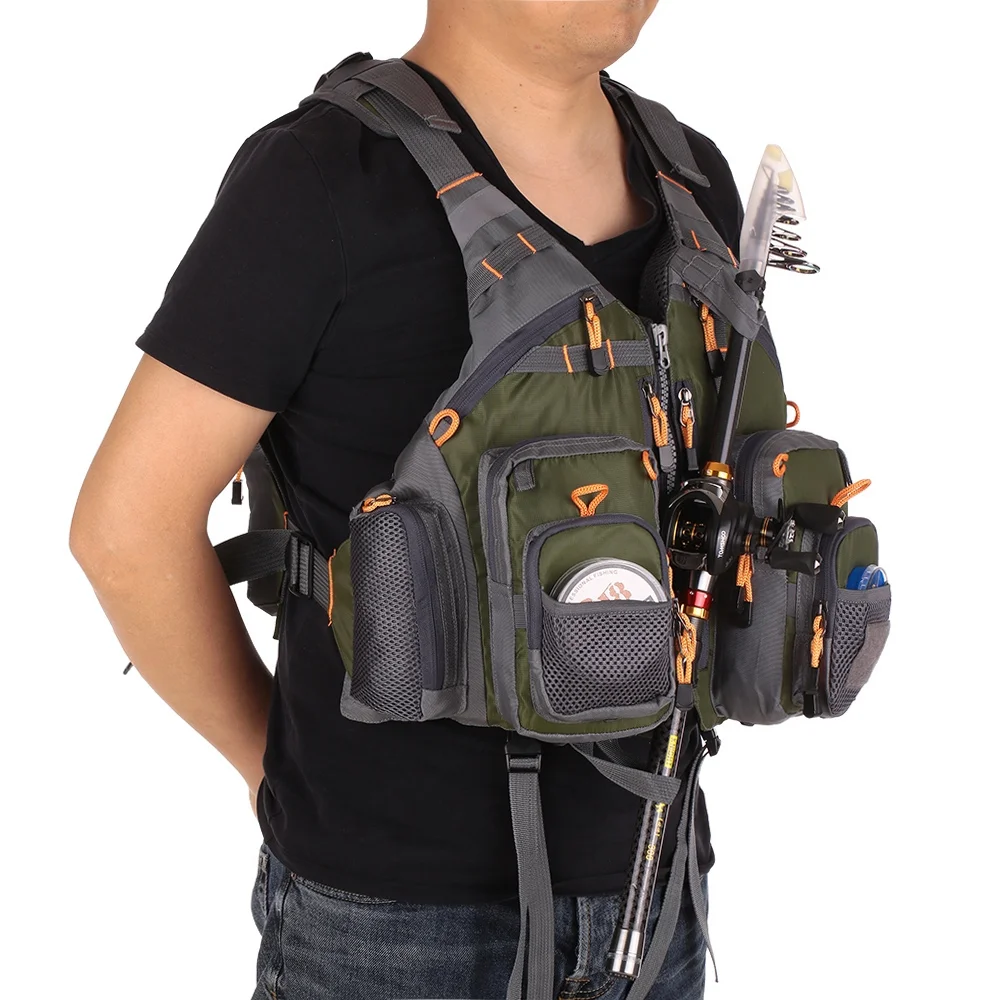 Lixada Outdoor Breathable Padded Fishing Superior 209lb Bearing Life Safety Jacket Swimming Sailing Waistcoat Utility Vest Floatation Device