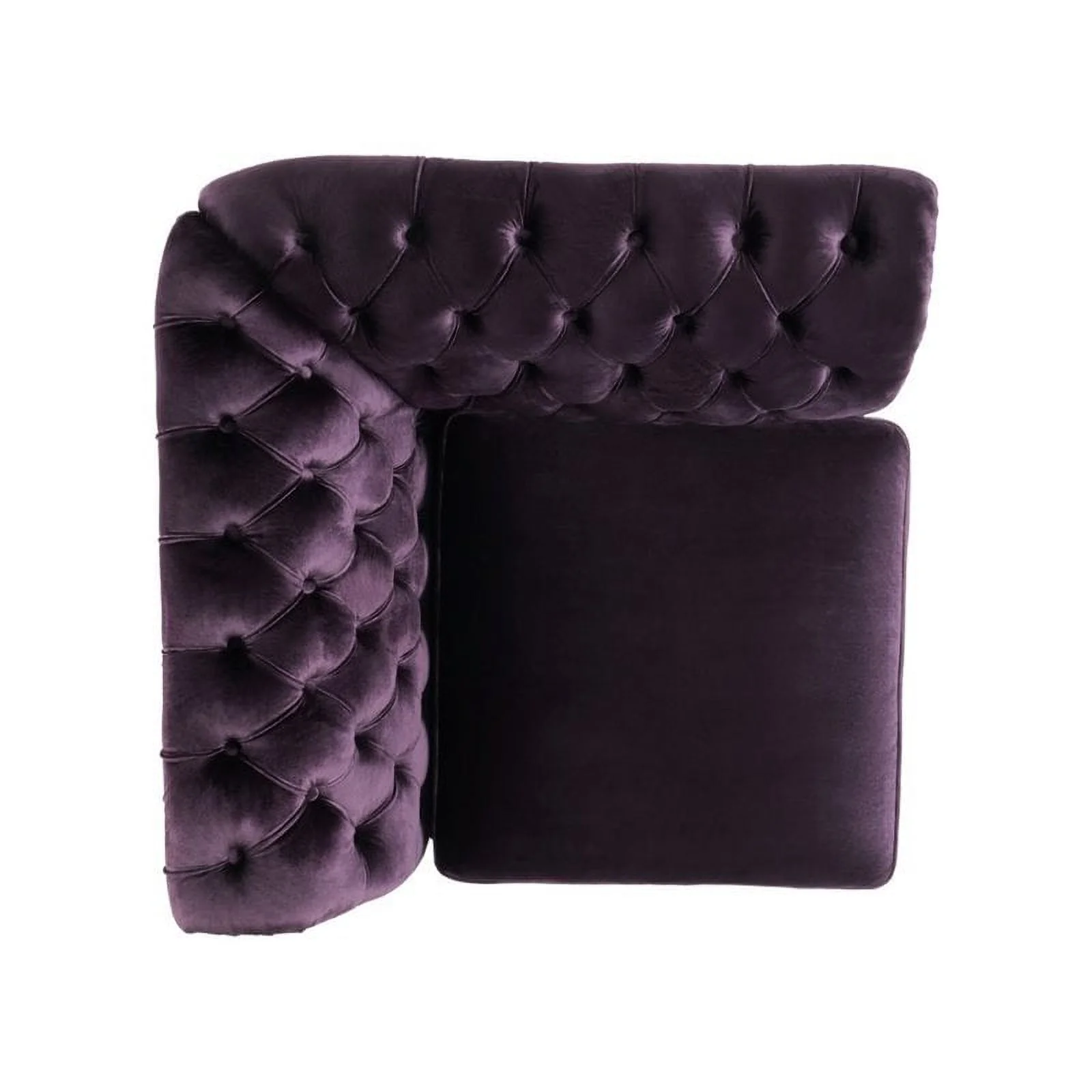Pemberly Row 7 Seat Velvet Tufted Chesterfield Sectional in Blackberry
