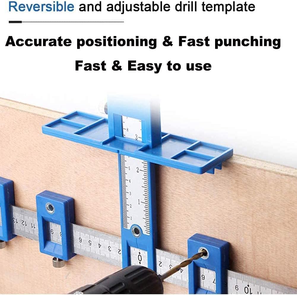 Cabinet Hardware Jig, Solike Aluminum Alloy Cabinet Handle Jig Tool for Fast and Accurate Installation of Door Handles and Drawer Front Knobs