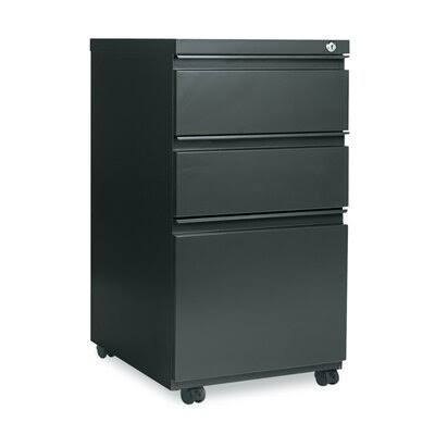 3-Drawer Vertical Filing Cabinet Alera Finish: Charcoal