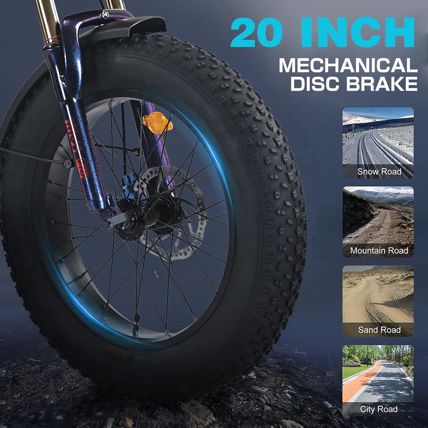 1500W Electric Bike for Adults, 28 MPH Electric Mountain Motorcycle Dirt Bike, 48V 20.8AH Battery