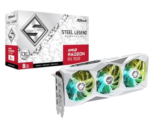 ASRock AMD Radeon RX 7700 XT Challenger 12GB GDDR6 192-bit 0dB Silent Cooling 7680 x 4320 DisplayPort HDMI LED Indicator 18Gbps Dual Fan Graphics Card