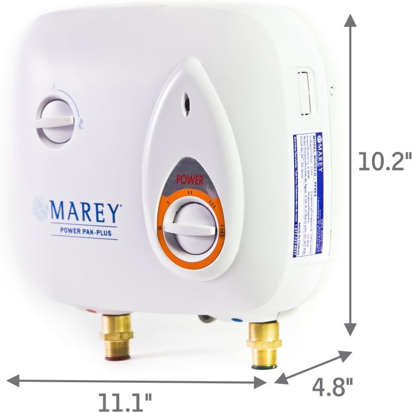 Marey Power Pak Plus Tankless Electric Water Heater, 220 VOLT