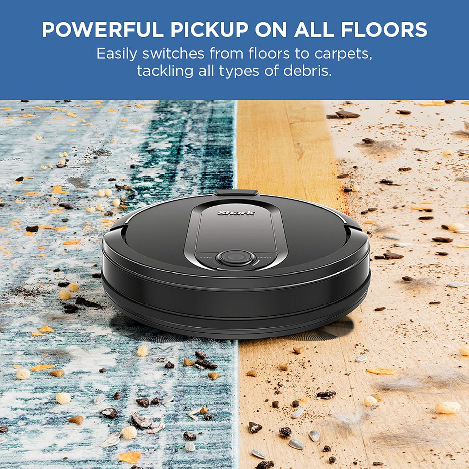 Shark RV1001AE IQ Robot Self-Empty XL, Robot Vacuum with IQ Navigation, Home Mapping, Self-Cleaning Brushroll, Wi-Fi Connected, Works with Alexa