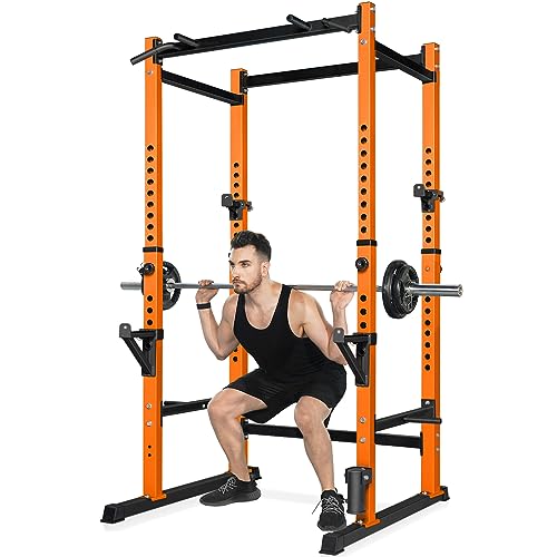 Bongkim Power Rack, Rack Cage for Weight Training, Adjustable Squat Stand Rack for Home Gym Equipment, Lifting Cage with 660lb Capacity