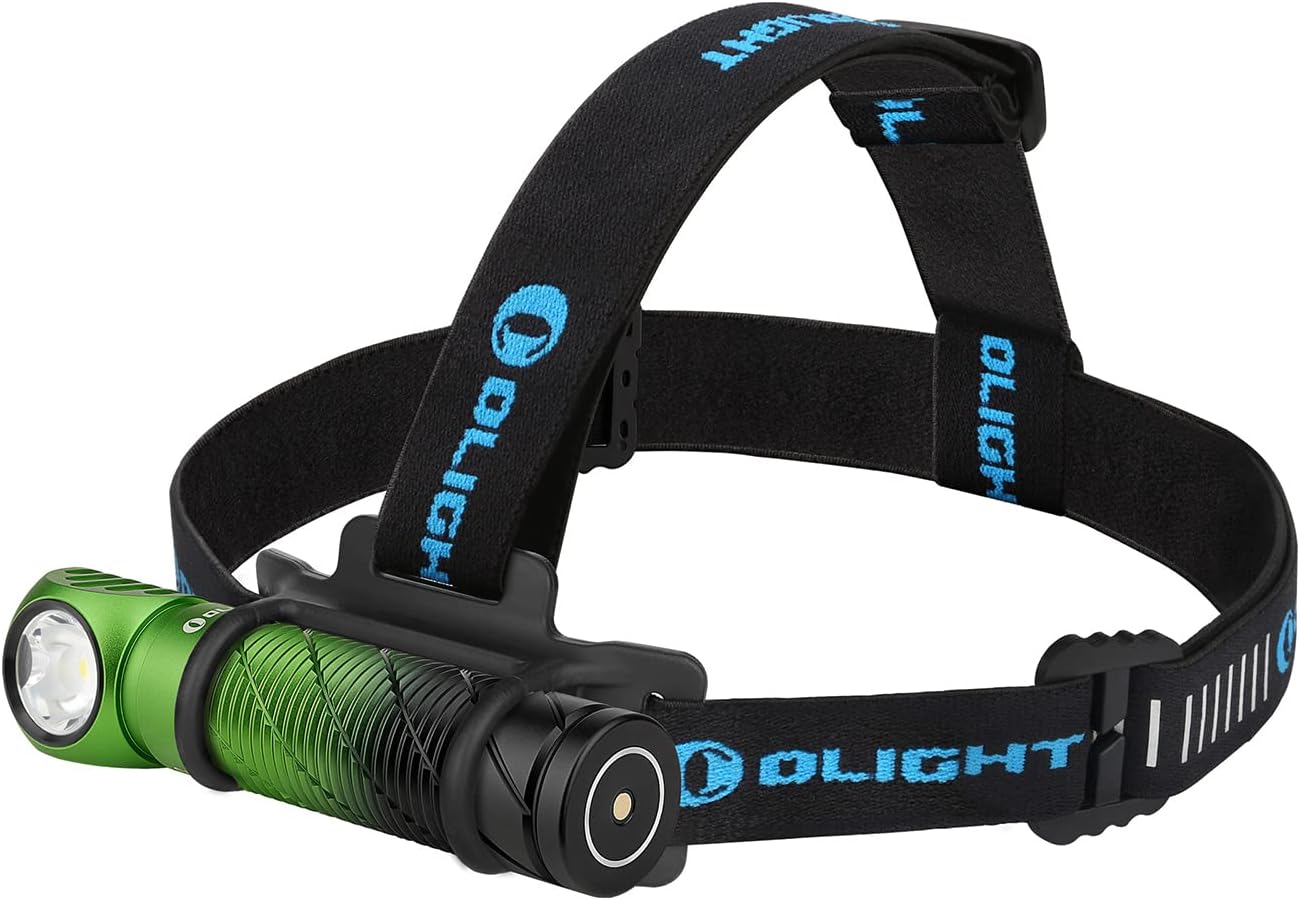 OLIGHT Perun 2 2500 Lumens Rechargeable Headlamp, Multi-Functional Right Angle MCC Waterproof Flashlight with Headband, Perfect for Night Camping