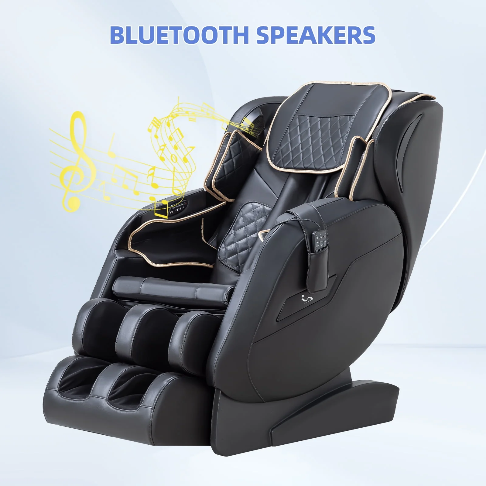 MassaMAX 2024 Assembled Full Body Massage Chair .Zero Gravity Recliner,Bluetooth Speaker in Black