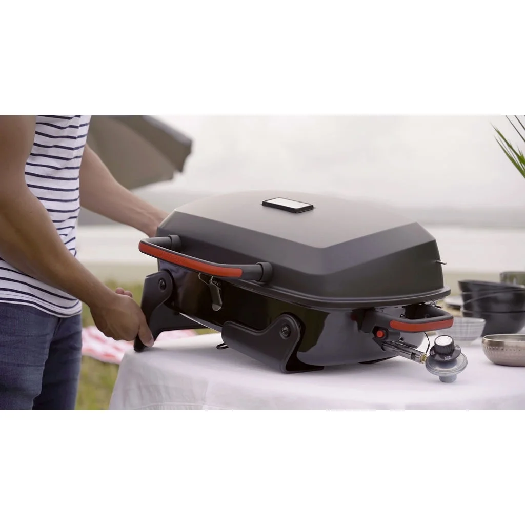 Megamaster 1 Burner Tabletop Propane Gas Grill for Camping, Camp, Outdoor, Black
