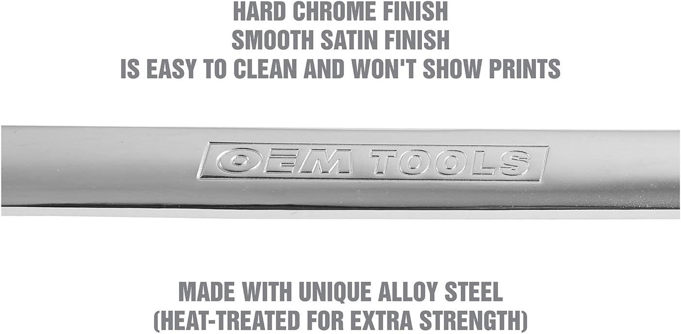 OEMTOOLS 23994 16 Piece Combo Wrench Set, Metric Wrench Set for Common Jobs, Foam EVA Tray with Etched Sizes for Tool Boxes and Cabinets