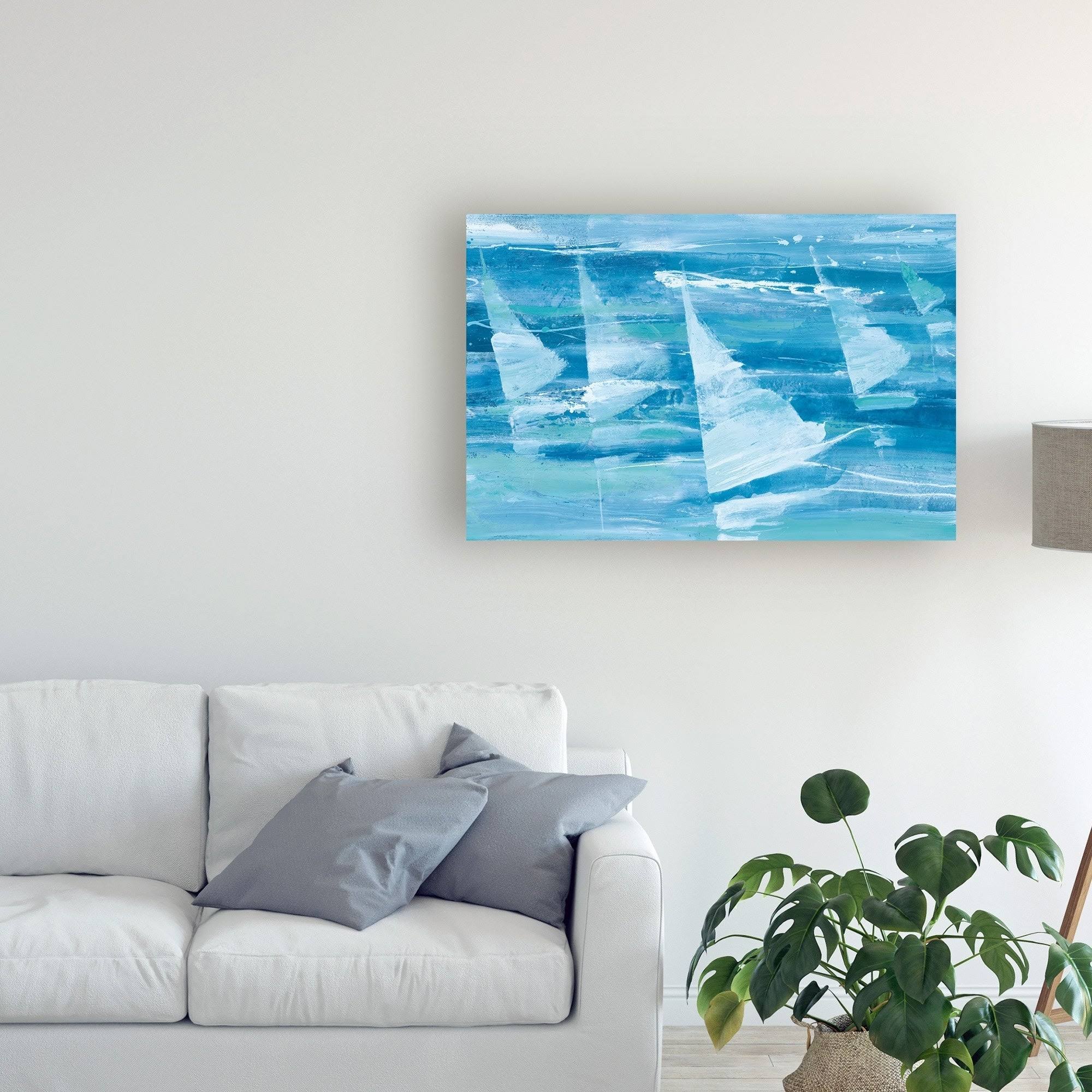Albena Hristova 'Summer Sail III Blue' Canvas Art - 22x32