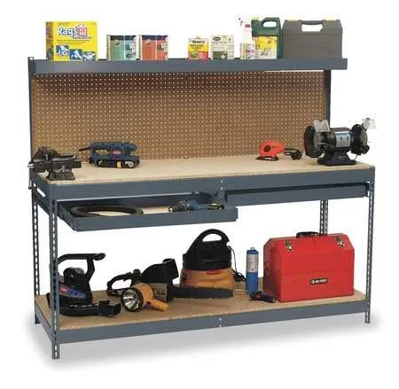 Zoro Select 1yca3 Workbench,Particleboard,72 inch W,24 inch D, Gray