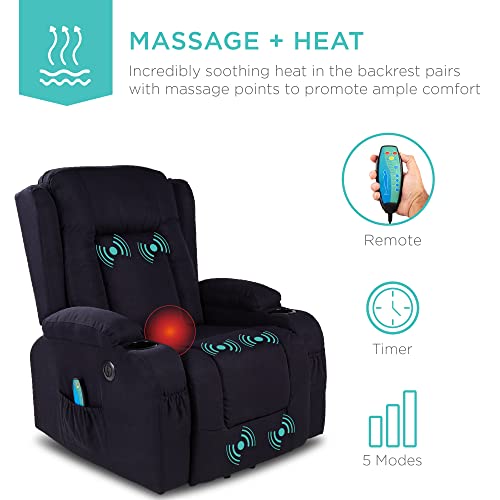 Best Choice Products Modern Linen Electric Power Lift Chair, Recliner Massage Chair, Adjustable Furniture for Back, Legs w/ 3 Positions, USB Port