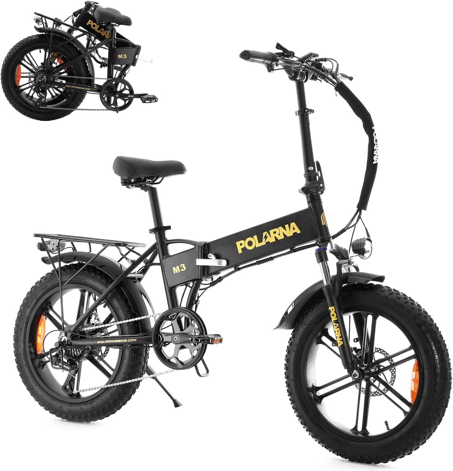 Electric Bike for Adults, 20" E-Bike 750W Motor, 48V 13Ah Fodable E Bike, 7-Speed Gear Electric Bicycle, LCD Display, Black