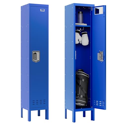 Metal Cabinet Home Office Storage,Lockers,Lockable Employees Metal Locker with Door,54" Height Steel Locker,Lockable Steel Locker for Gym,School,Home