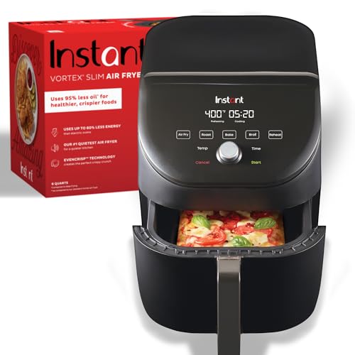 Instant Pot 10QT Air Fryer, 7-in-1 Functions with EvenCrisp Technology that Crisps, Broils, Bakes, Roasts, Dehydrates, Reheats & Rotisseries
