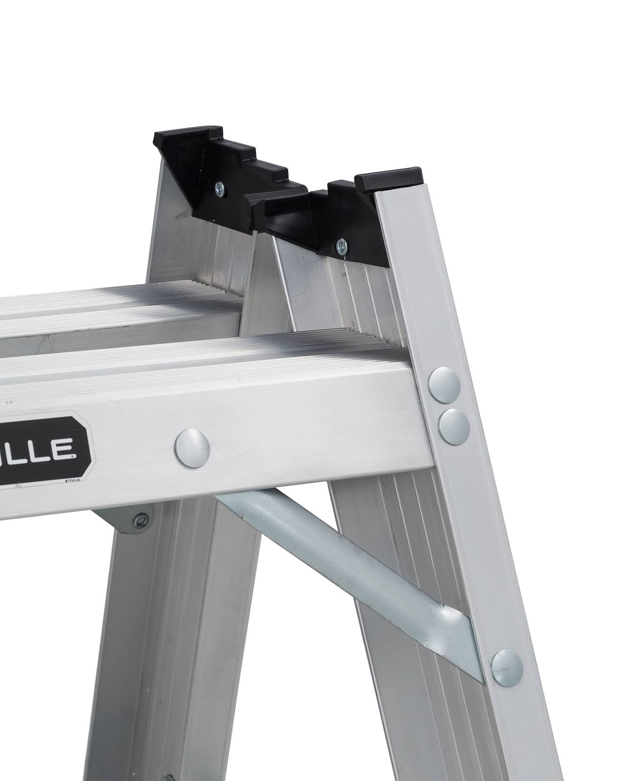 Louisville Ladder L-2433-02 Aluminum Twin Front Step Stool, 375-pound Load Capacity