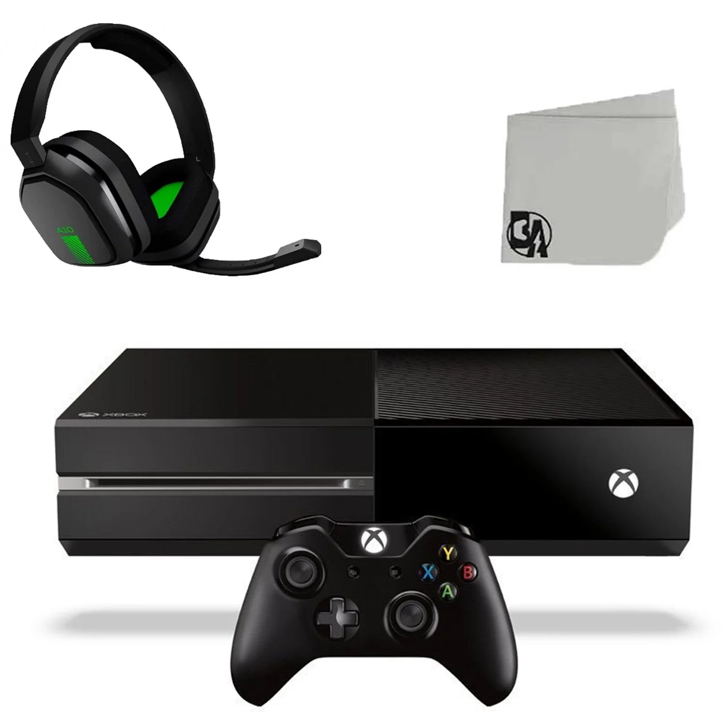 Microsoft Xbox One Original 500GB Gaming Console Black With Astro A10 Gaming Headset BOLT AXTION Bundle Lke New Black Green - Radiant Selections