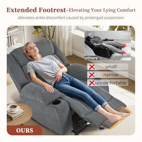 Small Power Lift Recliner for Elderly, Lift Chair Recliners, Electric Recliner Chairs for Seniors, Remote Control, Adjustable, Side Pocket (Navy Blue)
