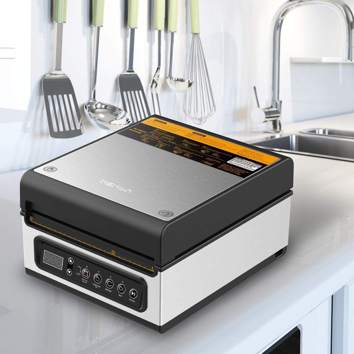 Wevac Chamber Vacuum Sealer, CV10, ideal for liquid or juicy food including Fresh Meats, Soups, Sauces and Marinades. Compact design, Heavy duty