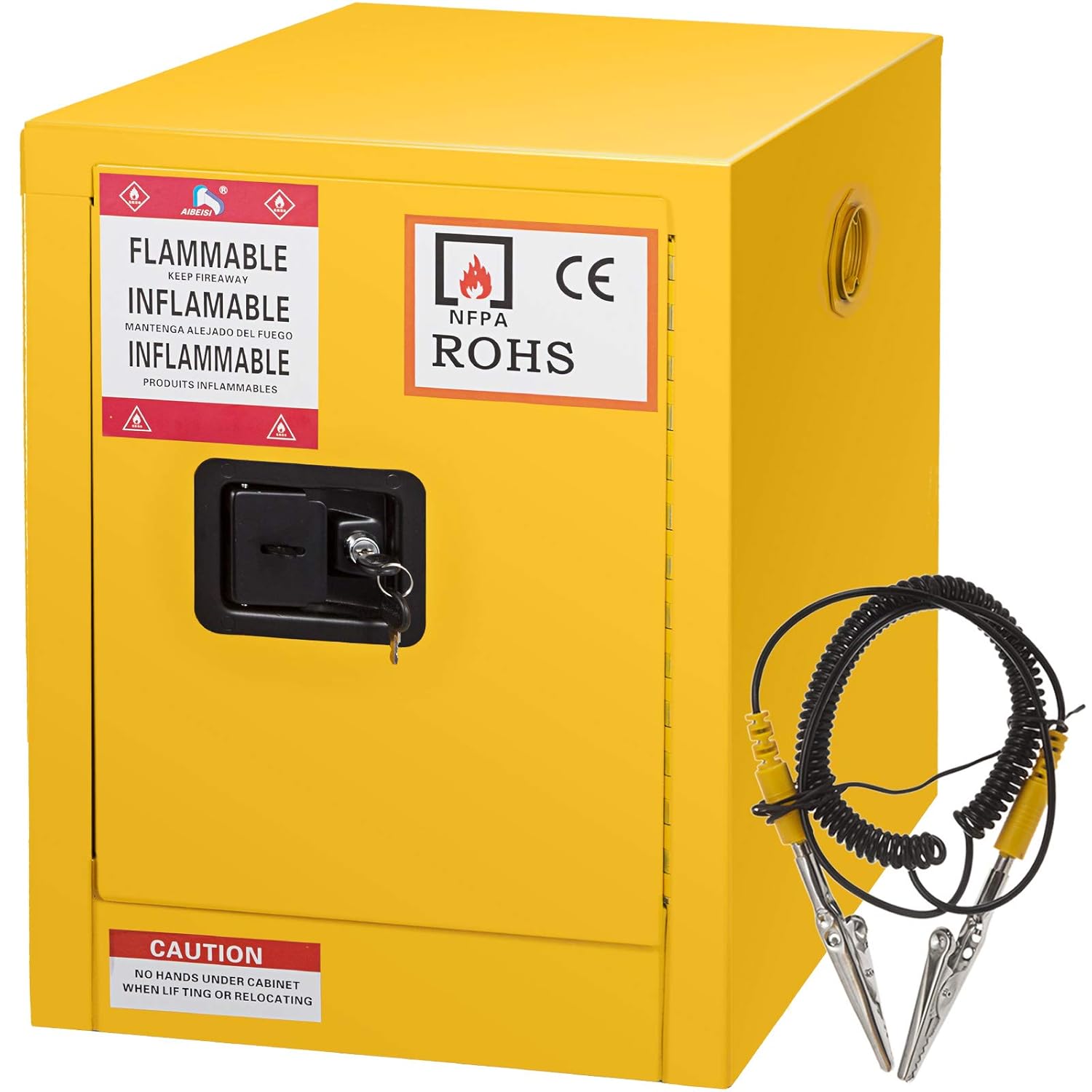 Mophorn Flammable Cabinet 18 x 18 x 35, Galvanized Steel Safety Cabinet, Adjustable Shelf Flammable Storage Cabinet