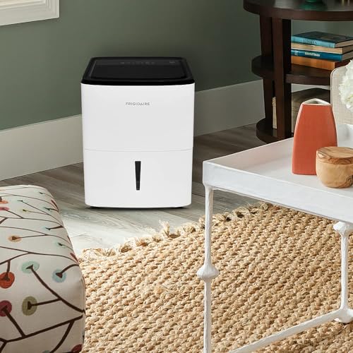 Frigidaire 50-Pint Portable Dehumidifier with Wi-Fi and Energy Star Certification for Medium/Large Rooms & Basements, Custom Humidity Control