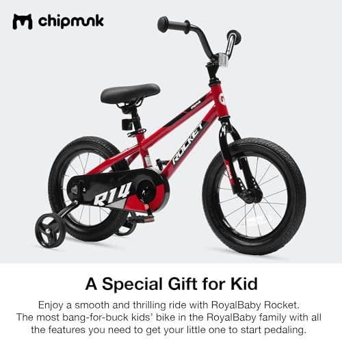 Chipmunk Kids Bike Toddlers 12 14 16 18 Inch Wheel Bicycle Beginners Boys Girls Ages 3-11 Years, Multiple Color Options