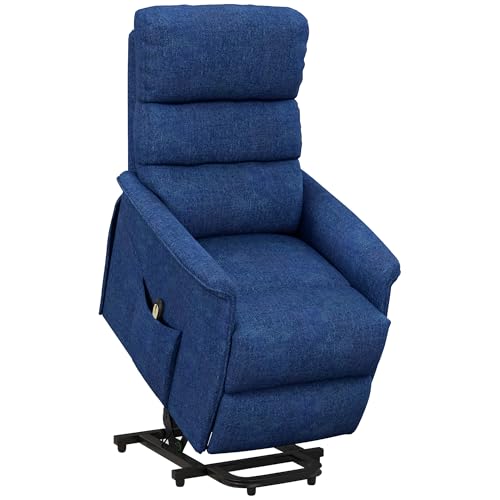 HOMCOM Power Lift Recliner Chair for Elderly, Easy Assembly, Fabric Lift Chair for Adults, Recliner Sofa with Remote Control