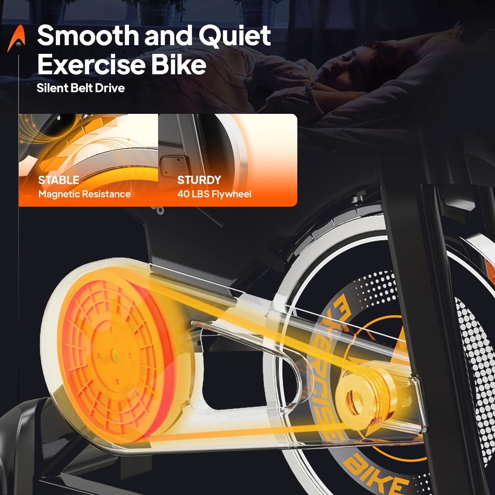 pooboo Exercise Bike Magnetic Resistance Indoor Cycling Bike for Home Cardio Workout Cycle Bike Training 360lbs