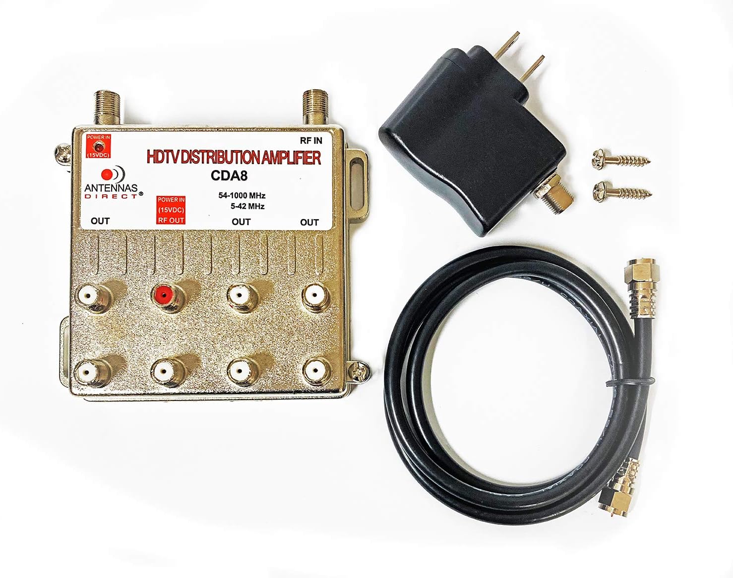 Antennas Direct ClearStream Juice VHF/UHF Low-Noise Preamplifier System, Urban, Rural, Indoor, Outdoor, Low-loss Power Inserter