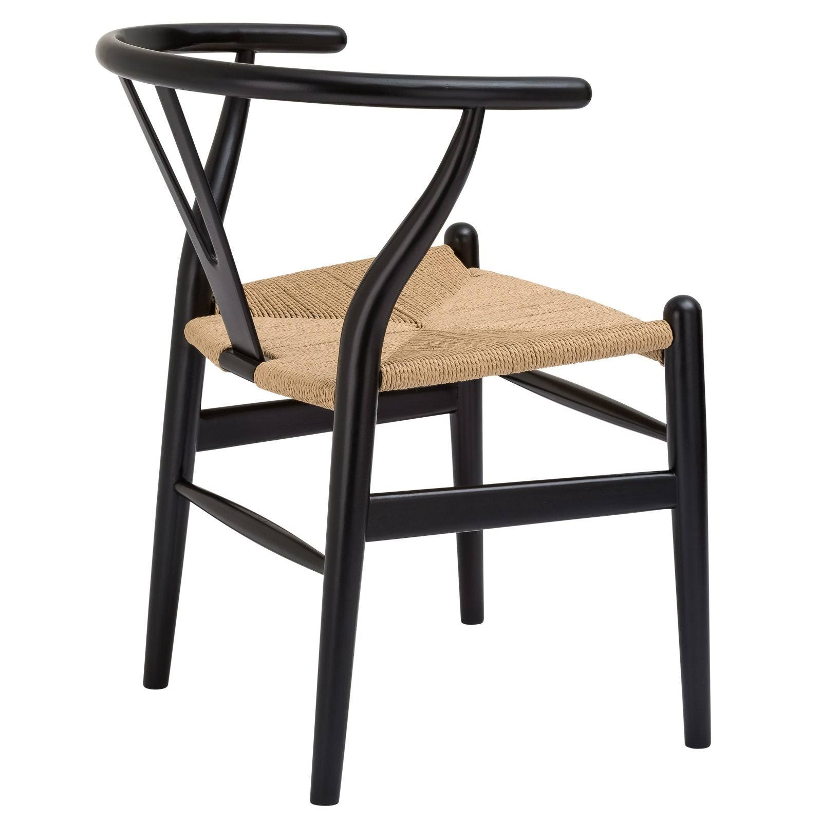 Poly and Bark Weave Chairs (Set of 2) (Black)