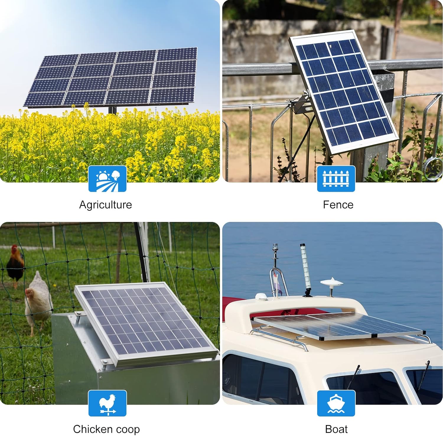 ACOPOWER 25W Poly Solar Panel, 25 Watt 12 Volt Small Solar Panel Single High Efficiency Polycrystalline Module for Battery Charger, Lighting, Boat